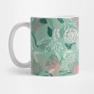 Matisse Pink and Teal Flowers Mug
